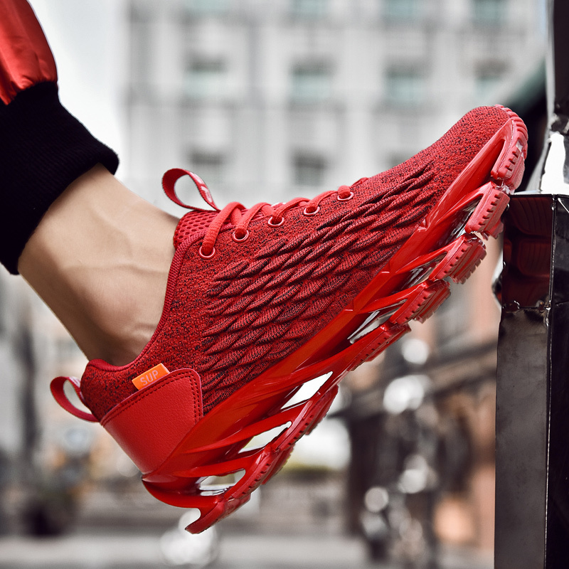 Red Men's Summer 2026 New Casual Running Shock-Absorbing Blade Sports Large Size Dad Sneakers Red Men's Summer 2026 New Casual Running Shock-Absorbing Blade Sports Large Size Dad Sneakers