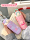 Cute Flip-Top Thermos Cup with Large Capacity for Girls, High-Looking New Style Straw Cup, Water Cup, Portable Double Drinking Cup for Students