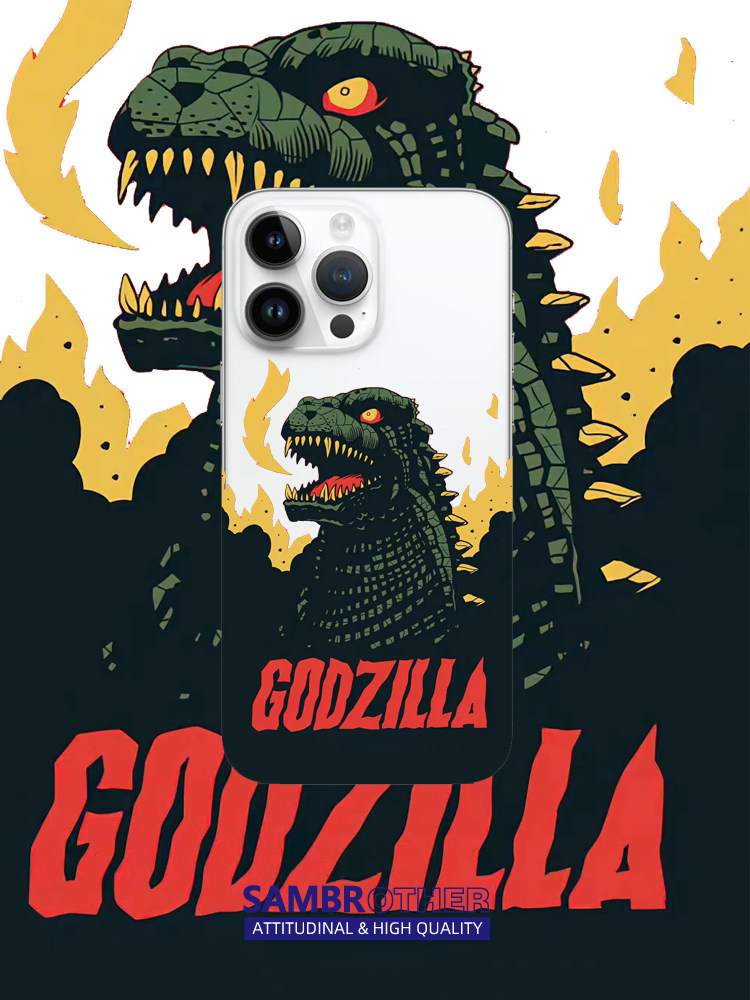 Godzilla Roaring Fire Smoke iPhone Case