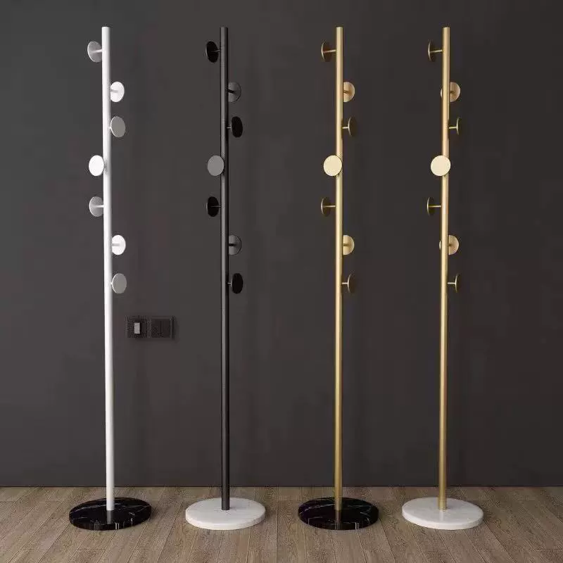 Phòng ngủ Bắc Âu giá treo sàn phòng khách ánh sáng sang trọng quần áo giá nhà đơn giản móc áo kim loại sáng tạo - Kệ kệ 3 tầng