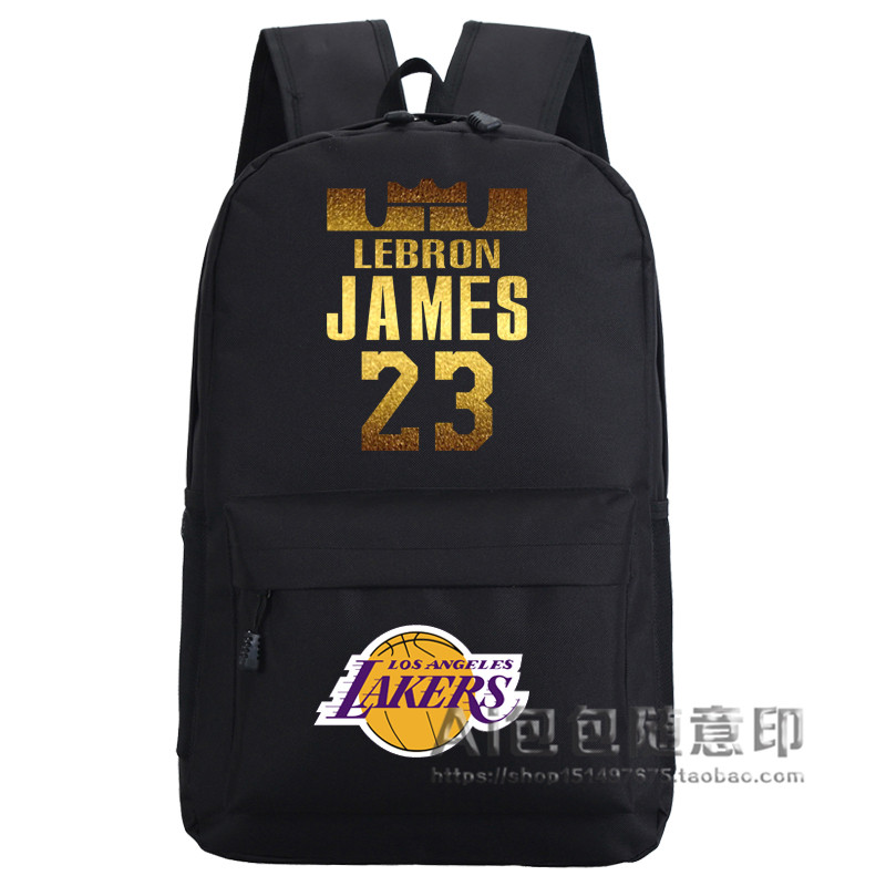 LeBron James 23 NBA Lakers ngôi sao bóng rổ túi thể thao ba lô nam và nữ túi sinh viên balo thời trang nam