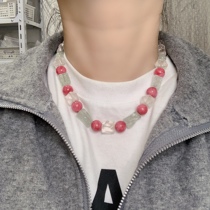 Original Crystal Grape Green Crystal Rose Crystal Necklace