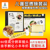 Bat rabbit microscopic world portable mobile phone Childrens popular science microscope student biological science experiment set