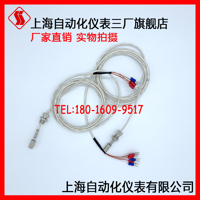 Shanghai Automation meter Three-plant end face thermal resistance WZPM-201 PT100 double support WZPM2-201