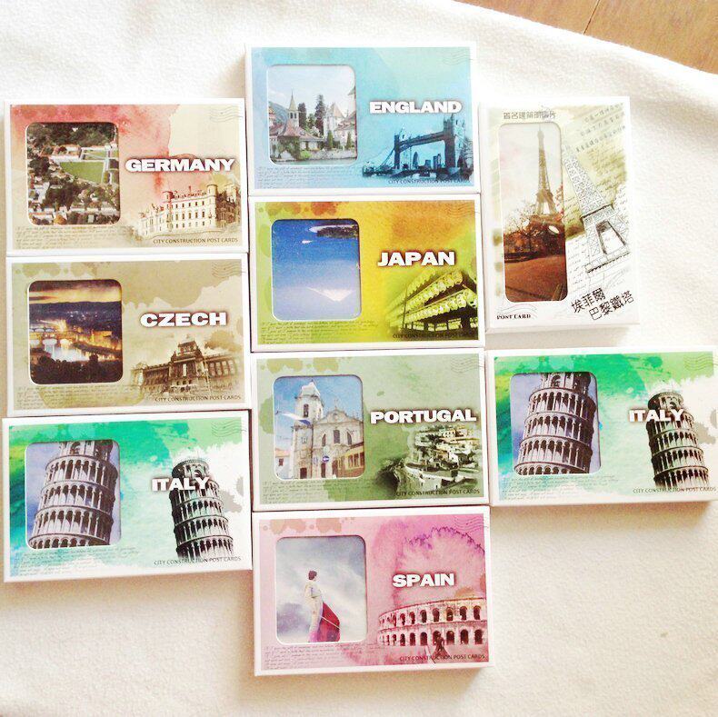 ttq retro sweet donuts European travel meritocratic little fresher romantic customs postcards can be mailed to the Forca