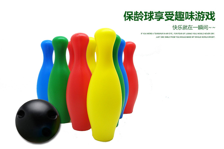 Trẻ em tập thể dục thể thao đồ chơi trẻ em phim hoạt hình câu đố bowling đồ chơi thiết lập cha mẹ và con trò chơi đồ chơi bowling bộ đồ chơi bowling