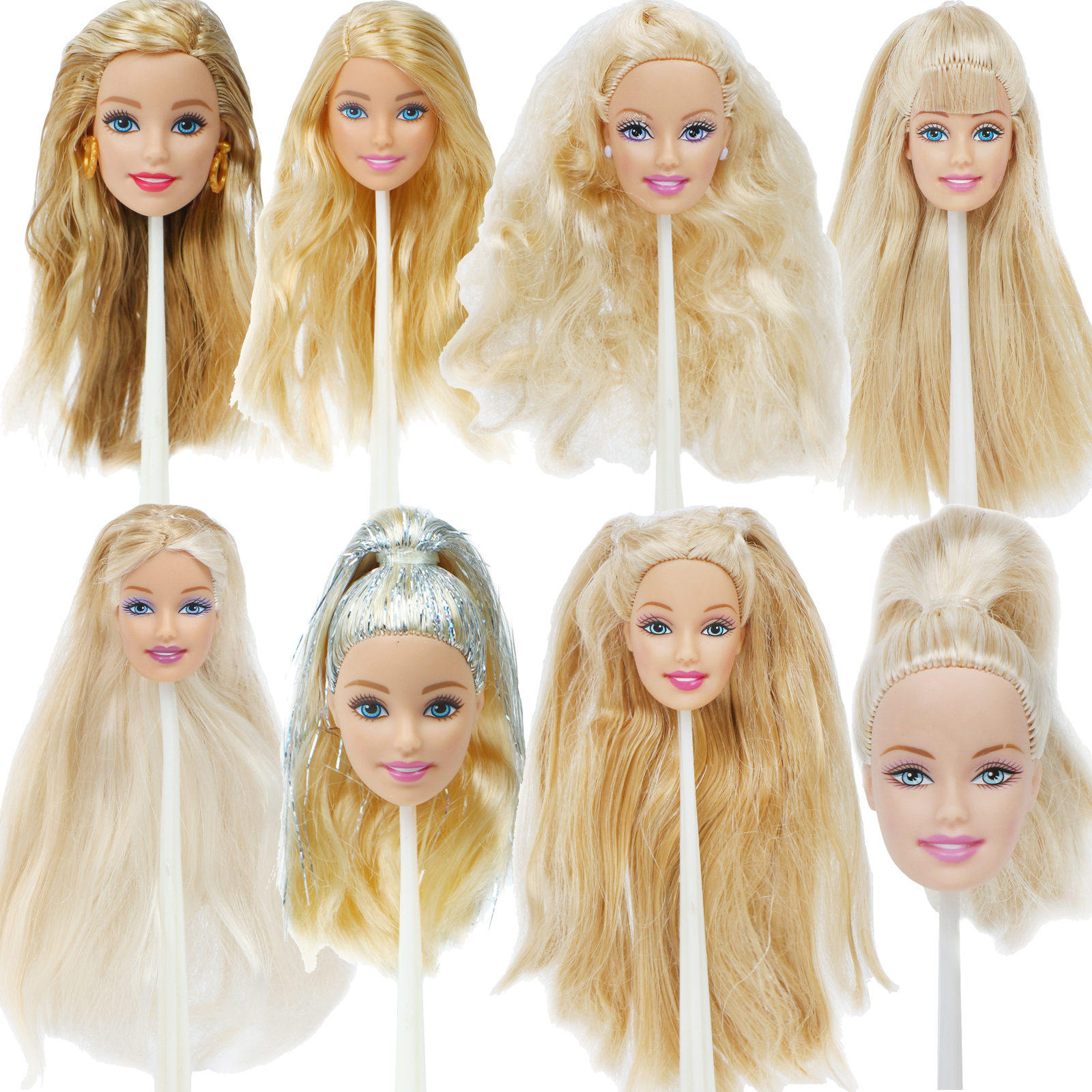 [USD 5.70] Barbie Head versus Single Head Classic Old Style Bulk Solid