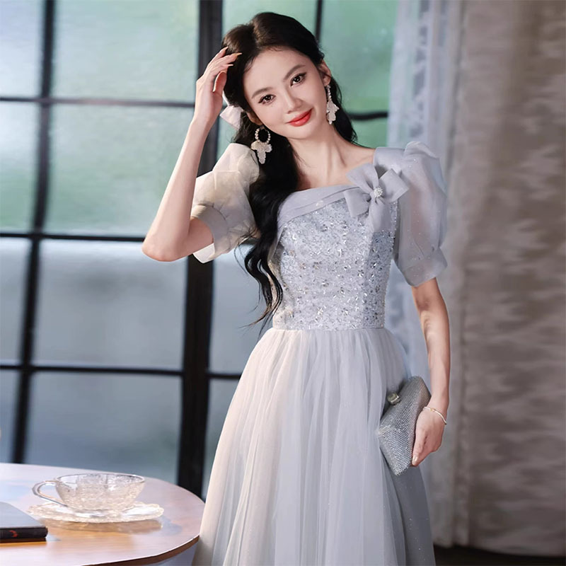High-End Banquet Host Coming-Of-Age Ceremony Piano Performance Dress Vocal Student Art Exam Annual Meeting Birthday Dress