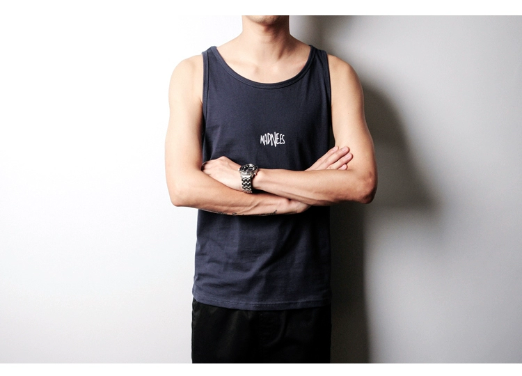 Yu Wenle mùa hè xu hướng mới cotton thể thao vest thể thao nam lỏng lẻo tay áo ngắn tay áo thun thủy triều áo ba lỗ tập gym nam