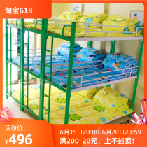 Iron Bed Up and down Midday To Afternoon Triple Bed Elementary School Childrens Afternoon Tutor Bed Children Dormitory Bed High And Low Hosting Class Bed