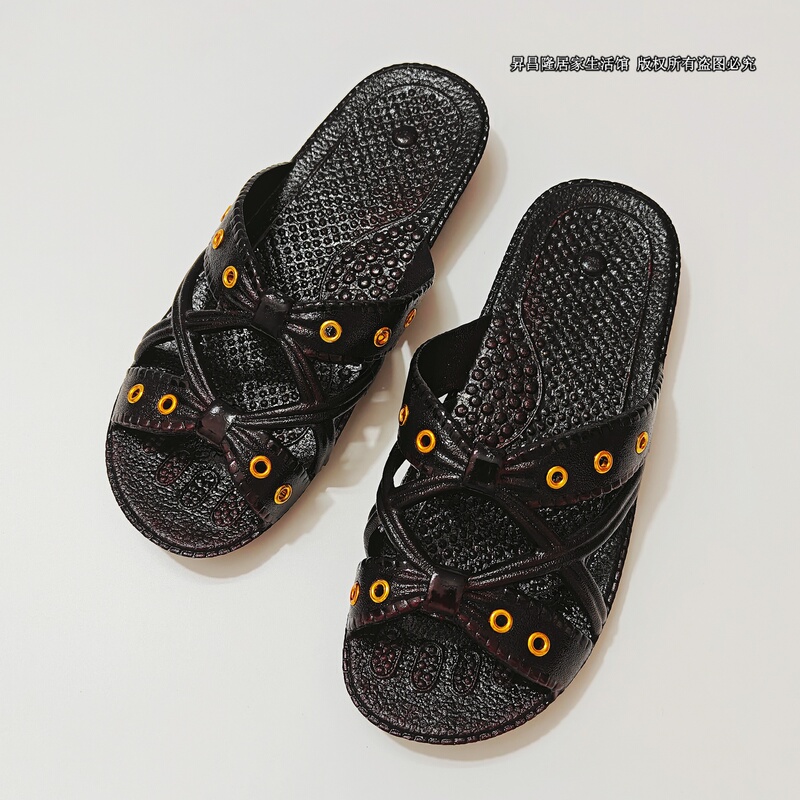 Authentic Taiwan Rubber 21Century Soft-Soled Slippers for Women, Flat Indoor Home Slippers for the Elderly, Comfortable and Cool