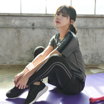 Korean fitness set women running sports yoga clothes beginner size loose shorts elastic summer quick-drying clothes