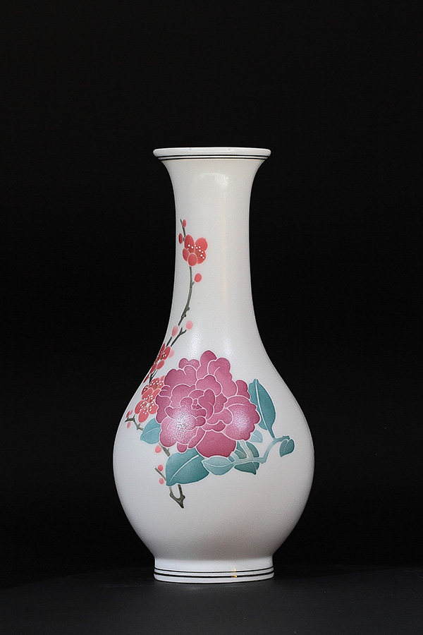 醴陵群力老瓷器--釉下五彩梅花牡丹花瓶-淘宝Taobao | 天猫Tmall