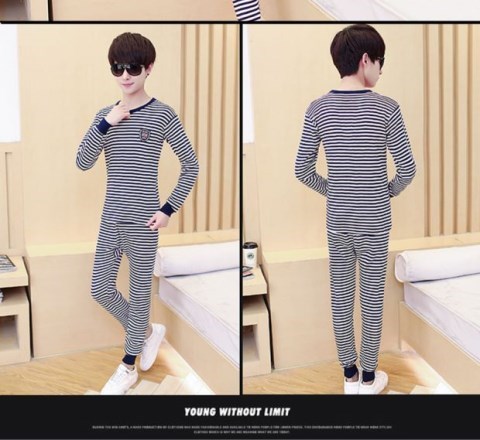 Thiếu niên cậu bé lớn 12 bộ đồ lót nhiệt đặt học sinh trung học cơ sở 13 quần áo mùa thu cotton dài 14-15-16 tuổi đồ bộ mặc nhà