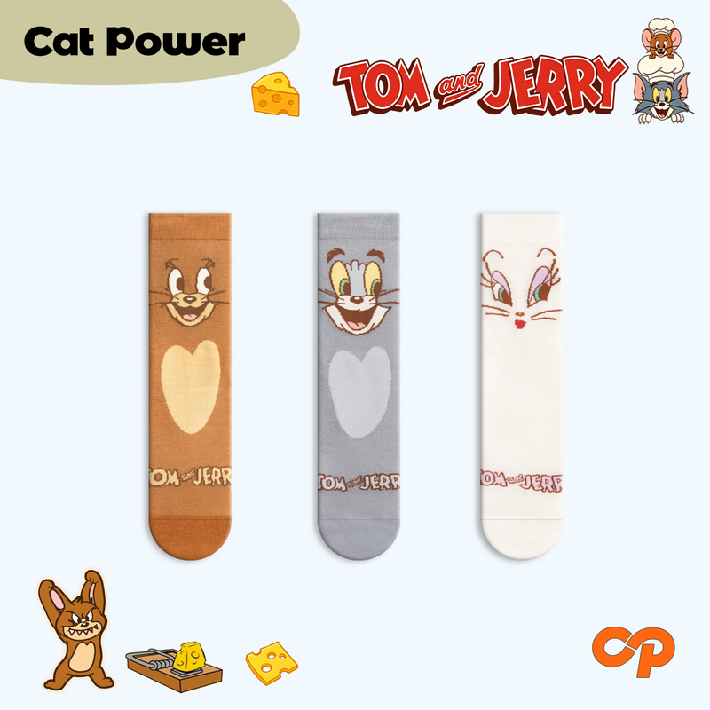 Tom and Jerry Collaboration Mid-Calf Socks, Summer Thin Style, Girls' Fun Print, Tom and Jerry Mesh Breathable Versatile Slouch Socks Tom and Jerry Collaboration Mid-Calf Socks, Summer Thin Style, Girls' Fun Print, Tom and Jerry Mesh Breathable Versatile Slouch Socks