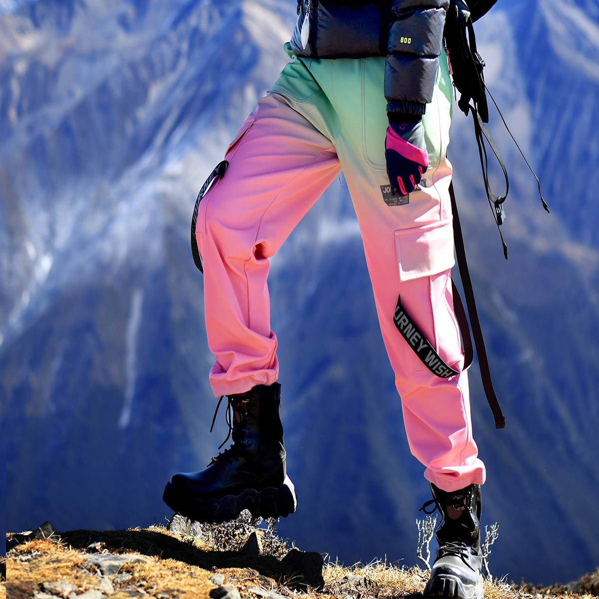 Beijing Forest Outdoor Lax Waterproof and Wind-proof Travel Breakthrough Heating Shell Capture Fitting Pants Package Woman