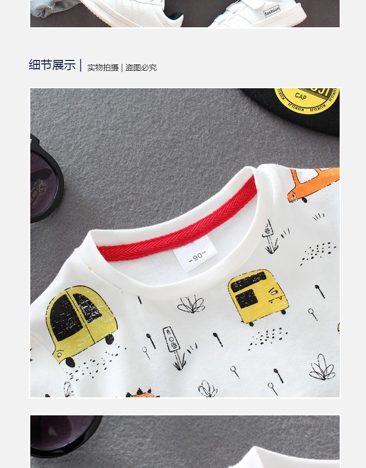Quần áo trẻ em Áo phông mùa hè mỏng cho bé trai hoạt hình cotton áo sơ mi ngắn tay bé cotton nửa áo thun mùa hè áo thun trẻ em xuất khẩu