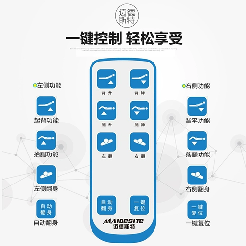 Electric Electric Cursing Bed MD-E09 над кроватью с туалетом туалета