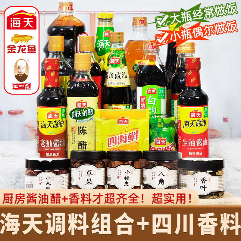 調味料組み合わせセット 寮小瓶 家庭料理 ハイチ醤油 酢 キッチン調味料 スパイス フルセット