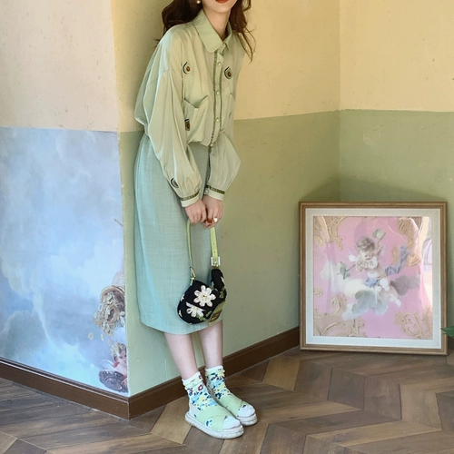 Однотонная цветная юбка для отдыха, длинный карандаш, высокая талия, А-силуэт