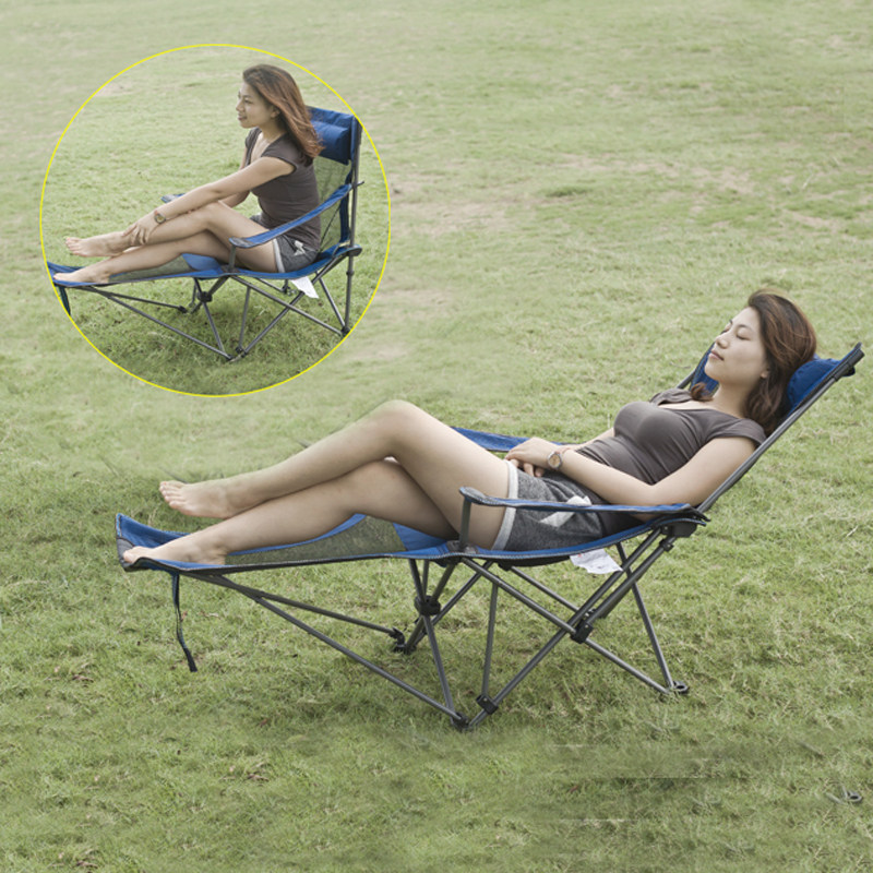 South-facing folding sitting and lying dual-use lunch lounge chair Beach barbecue camping chair Convenient fishing chair Escort bed