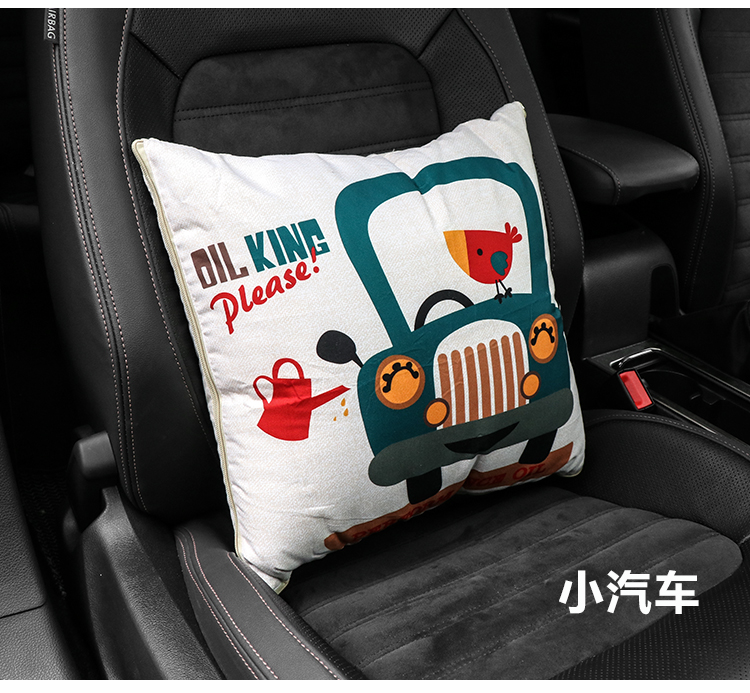 Xe gối chăn kép sử dụng xe phim hoạt hình đệm thắt lưng văn phòng ngủ gối gấp điều hòa không khí bằng xe hơi - Ô tô nội thất Accesseries trang trí nội thất xe hơi