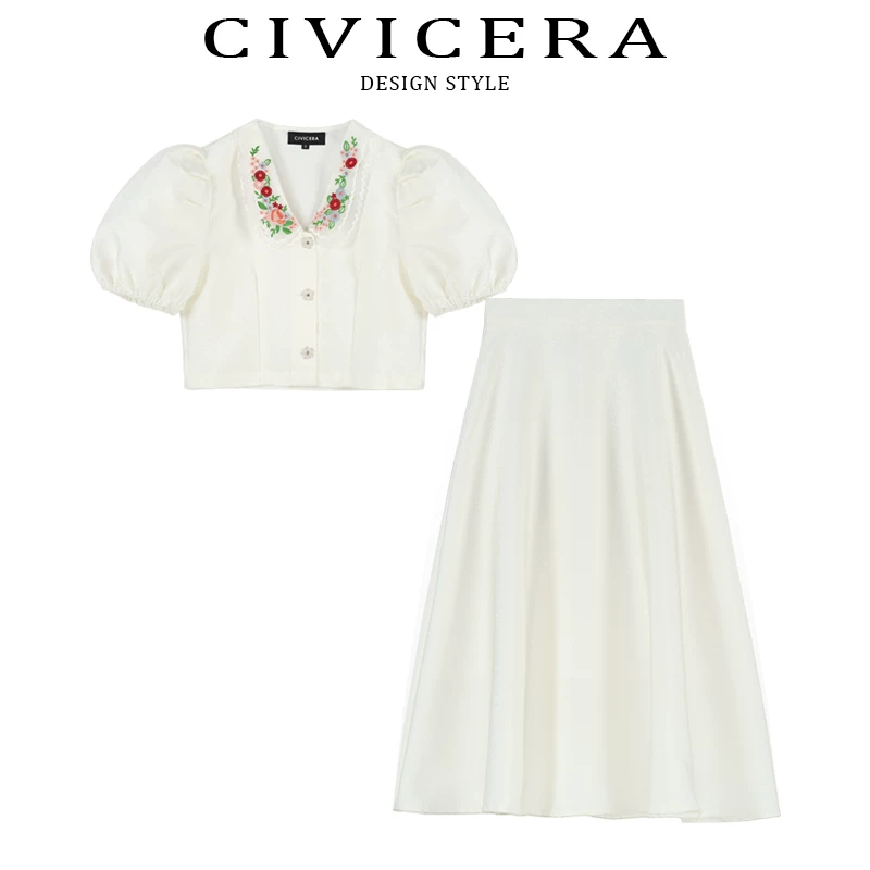 CIVICERA кукла, комплект, летняя юбка, воротничок куклы, французский стиль, коллекция 2023 года, с вышивкой