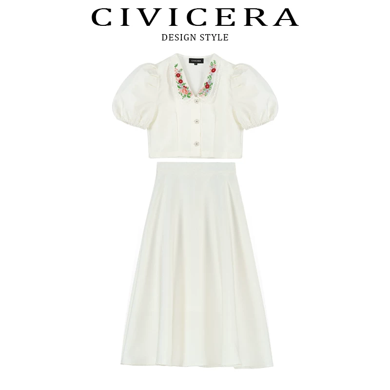 CIVICERA кукла, комплект, летняя юбка, воротничок куклы, французский стиль, коллекция 2023 года, с вышивкой