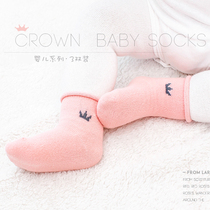 Newborn socks 0-3 months cotton spring and autumn loose mouth does not strangle the feet 0-1 years old newborn baby socks cotton