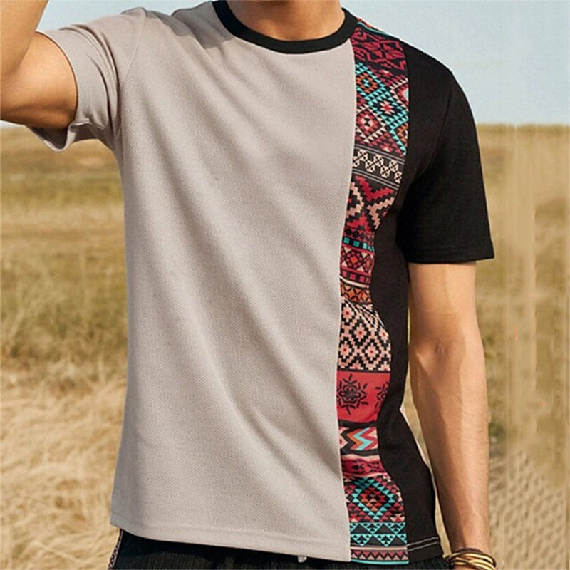 Direct Sales of New Unisex Retro Striped 3D Printed T-Shirts, Spring and Summer Short-Sleeved Tops, Hot Selling on Aliexpress Direct Sales of New Unisex Retro Striped 3D Printed T-Shirts, Spring and Summer Short-Sleeved Tops, Hot Selling on Aliexpress