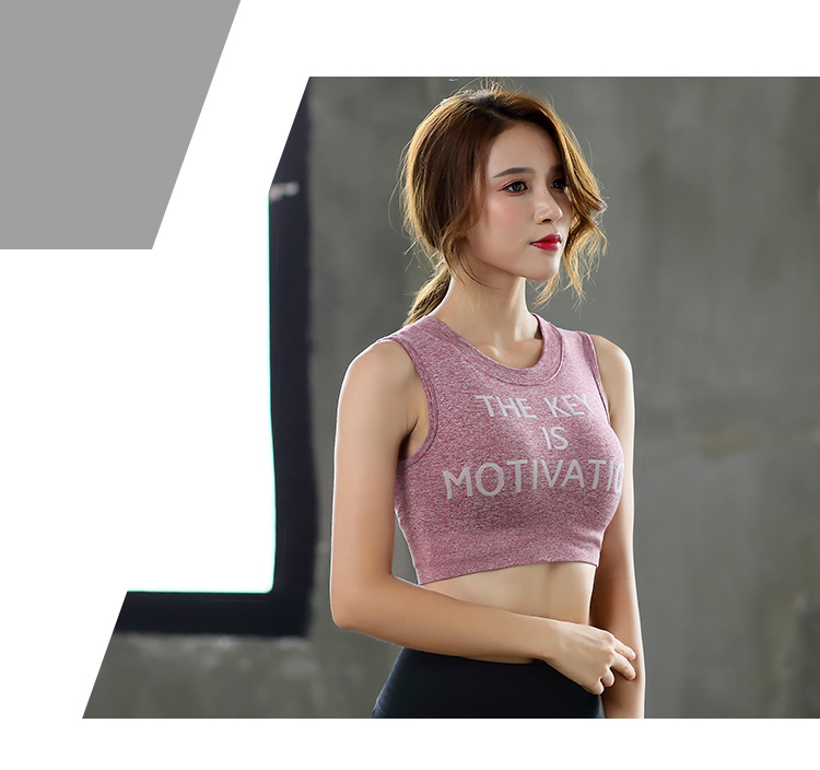 Đồ lót thể thao nữ tập thể dục chạy bộ thu thập khuôn mẫu chống sốc vẻ đẹp phong cách vest yoga khô nhanh tất cả các tập hợp áo ngực áo tập gym nữ
