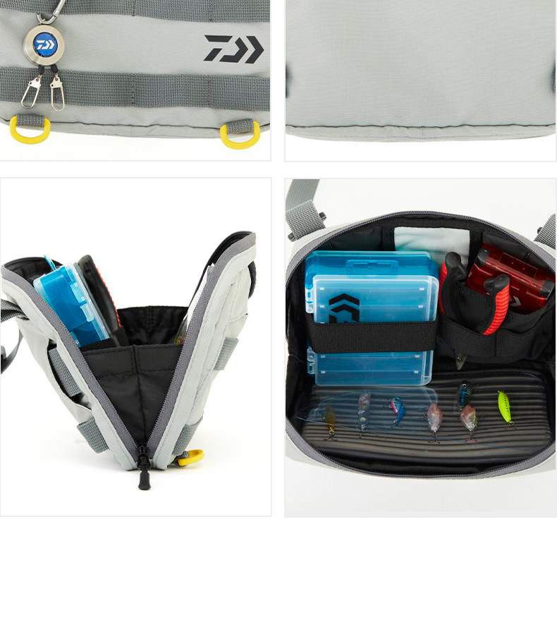 Сумка для сундука Daiwa а портативный пакета грудь пакет чистый черный мешок рыба инструментарий Ловит рыбу статьи    
