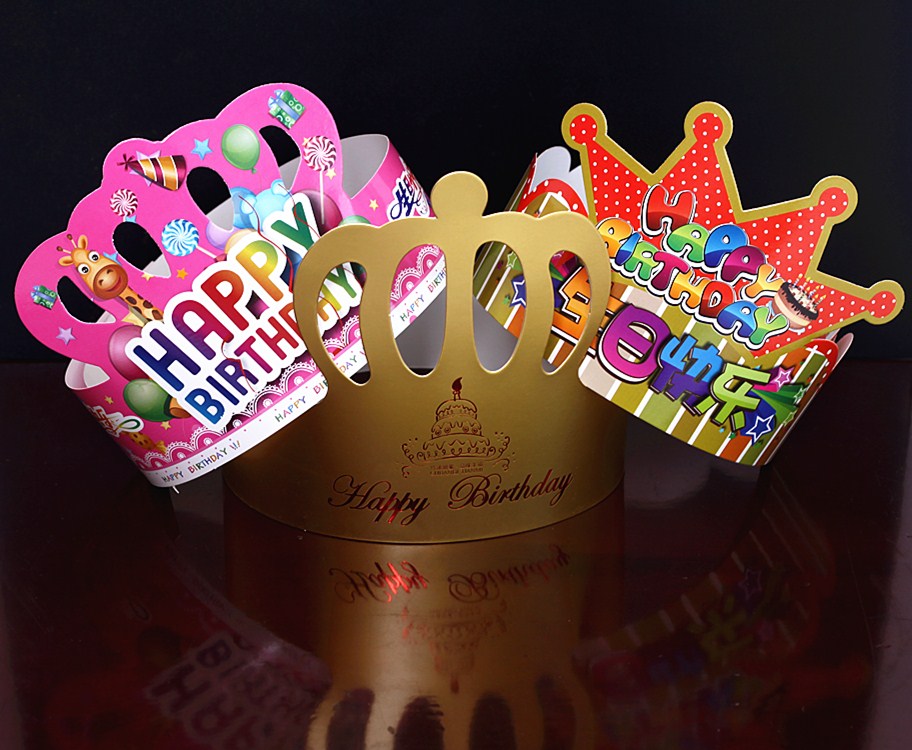 Birthday Caps Party Caps Disposable Paper Caps Length Adjustable Caps Crown Birthday Caps Birthday Supplies