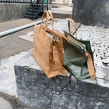 Вместительный и большой ретро ремешок для сумки подходит для мужчин и женщин, кожаная льняная сумка, сумка на одно плечо, 2023, Южная Корея, простой и элегантный дизайн