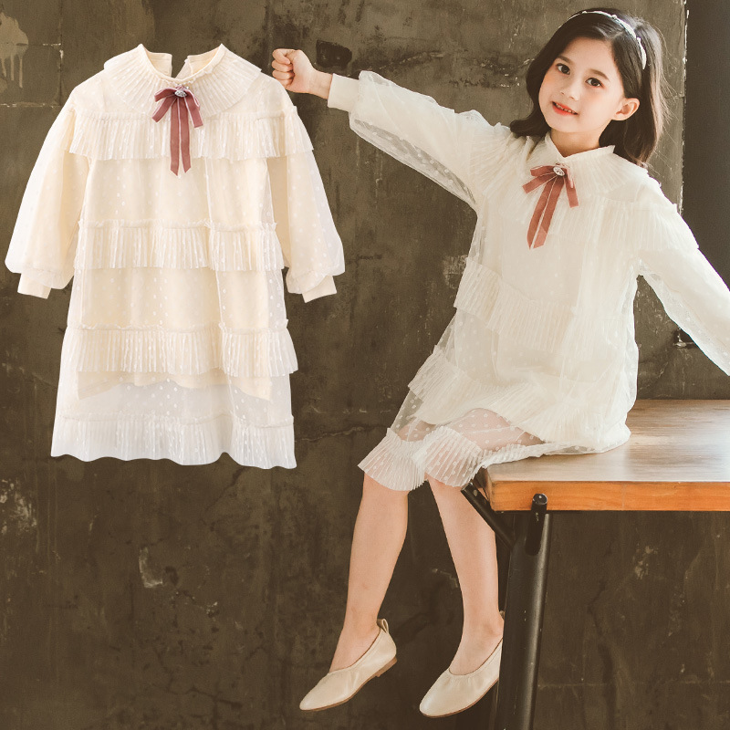 British Next Kiss Girl Dress 2020 New Child Han Edition Princess Cake Yoke Dress