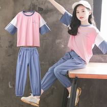 Britains next kiss girl suits 2022 Summer new internet Red Ocean Big Boy Fashion Two Sets Ebb