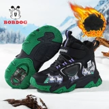 Зимние сапоги для мальчиков, флисовые удерживающие тепло туфли, детская спортивная обувь, подходит для подростков