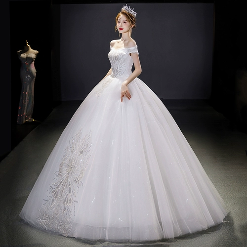 Французское основное свадебное платье 2025 года, новинка для невесты, маленькое высококачественное легкое газовое платье на одно плечо для беременных женщин длиной до пола, выходящее марлевое платье