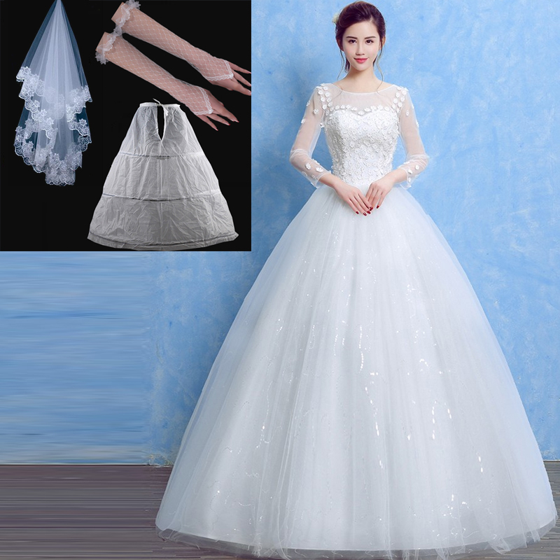  Tailor -made, do not refund or change+Wedding+veil glove skirt   + $7.85 