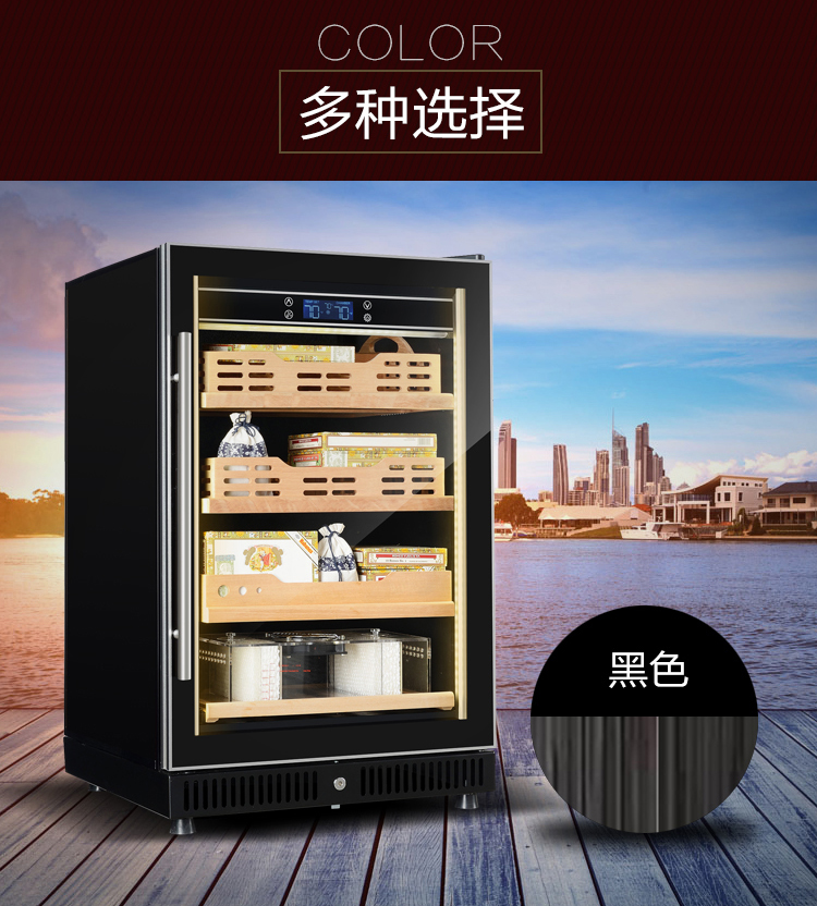 kệ đựng rượu treo tường Bồ Đào Nha Yue 54X2 tủ xì gà nhiệt độ không đổi và độ ẩm hộ gia đình rượu làm mát nhiệt tủ rượu tủ lạnh làm mát không khí tủ trà máy nén đá thanh kích thước tủ rượu