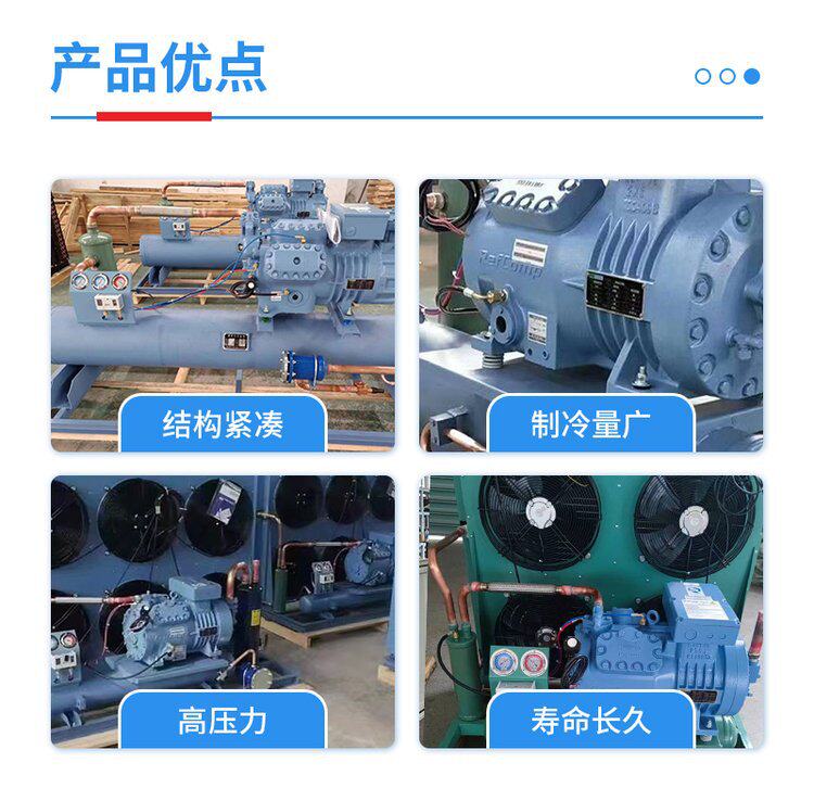 雪人莱富康 低温半封闭活塞压缩机 冷冻库中温制冷机组SP4LF1000(pic5)