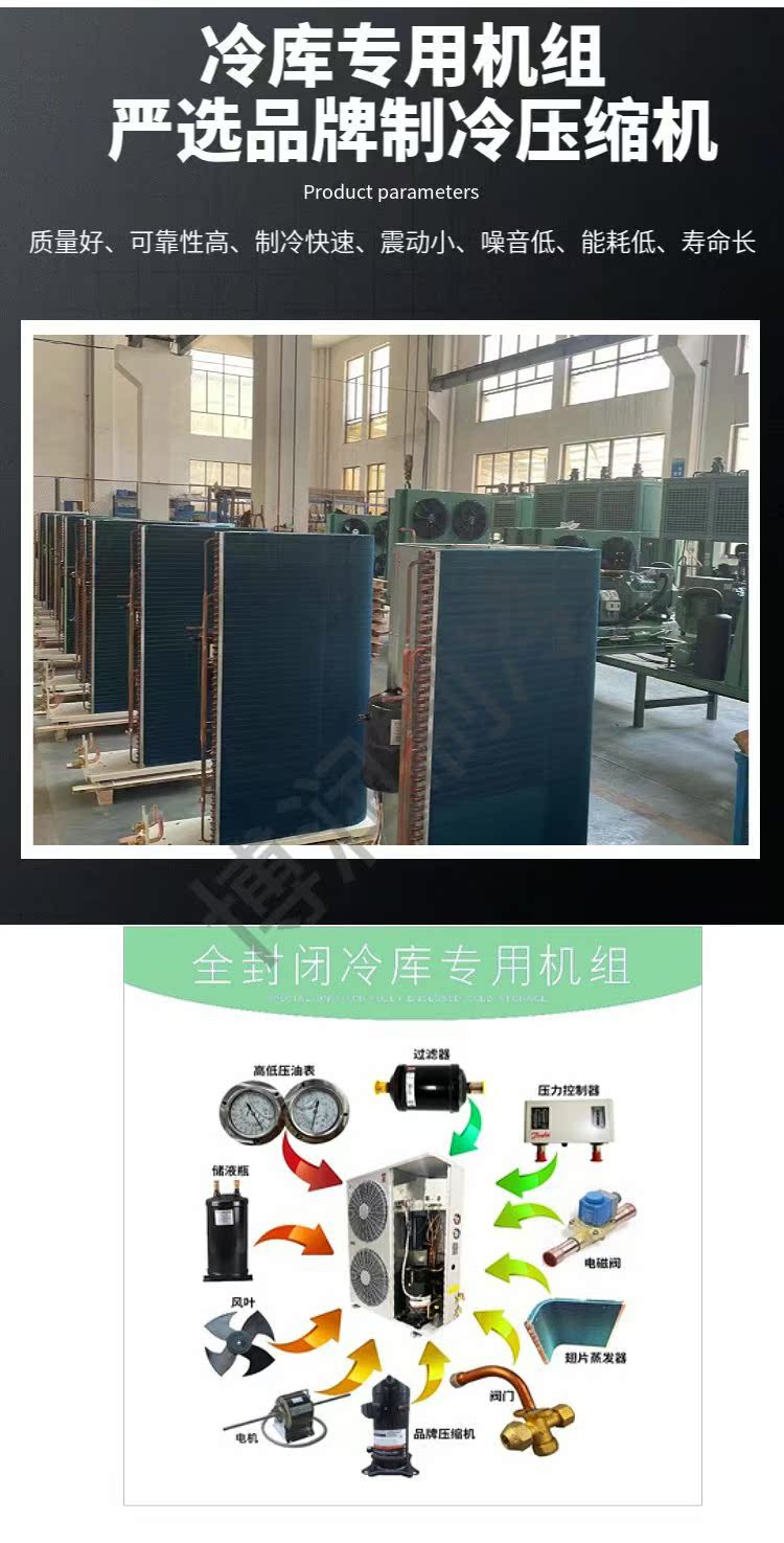 博润制冷 冷库机组一体机  壁挂式冷冻冷藏机组 快速制冷设备(pic4)