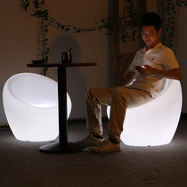 LED Creativity Shine Sofa Fashion Casual Bar Table Tea Table Bar Table Balcony Round Table and chairs Composition