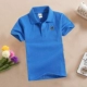 Bé trai 2019 Mới mùa hè Tay áo ngắn cho trẻ em Áo thun cotton Màu sắc rắn bé trai Áo phông bé trai nửa vòng tay shop quần áo trẻ em đẹp