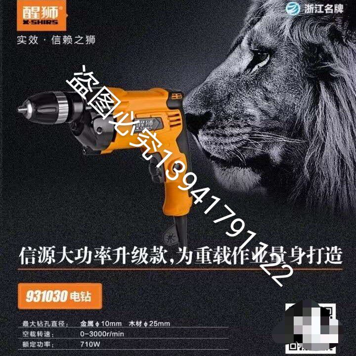 German technology source wake-up Lion 10 mm High power positive reversal throttle electric drill Home Small electric drill