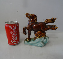 Old porcelain ornaments sauce glaze galloping horse old porcelain carved desktop decoration old toys all-product physical photo film props