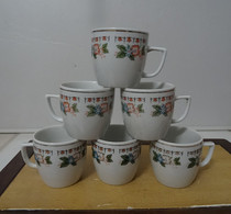 Old Coffee Cup old wine cup tea cup Cultural Revolution export printing old porcelain cup miniature small cup full product photo single Cup price