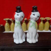 Ceramic dog furnished porcelain playing single dog 90s nostalgia collection of antique all the price