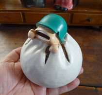 Old savings tank cartoon character meat bag big head change tank resin swing piece toy physical photo