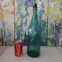 Old oil bottle Old bottle to Cultural League large blue glass bottle folk folk folk folk household nostalgia collection movie props